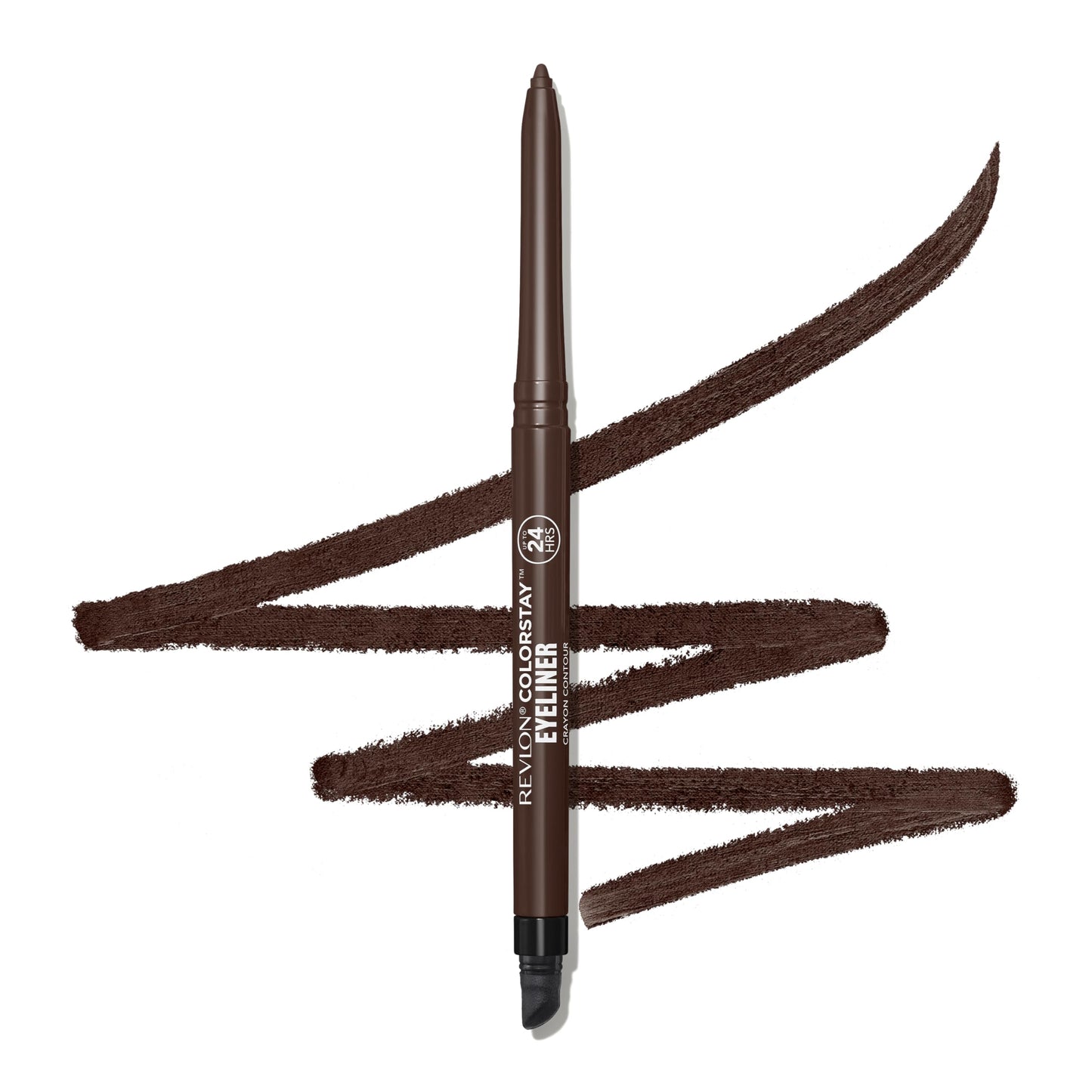 Revlon ColorStay Pencil Waterproof Eyeliner, Smudge-Proof, Eye Makeup with Built-In Sharpener, Long-Lasting, Matte Finish, 202 Black Brown, 0.01 oz