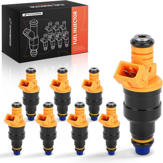 Set of 8 Fuel Injector - Compatible with Ford, Lincoln, Mercury Vehicles - 4.6L 5.0L 5.4L 5.8L - E150, E250, E350, F150, F250, F350, Mustang - Replace Part 0280150943, 0280150939, 0280150909