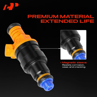 Set of 8 Fuel Injector - Compatible with Ford, Lincoln, Mercury Vehicles - 4.6L 5.0L 5.4L 5.8L - E150, E250, E350, F150, F250, F350, Mustang - Replace Part 0280150943, 0280150939, 0280150909