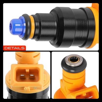 Set of 8 Fuel Injector - Compatible with Ford, Lincoln, Mercury Vehicles - 4.6L 5.0L 5.4L 5.8L - E150, E250, E350, F150, F250, F350, Mustang - Replace Part 0280150943, 0280150939, 0280150909