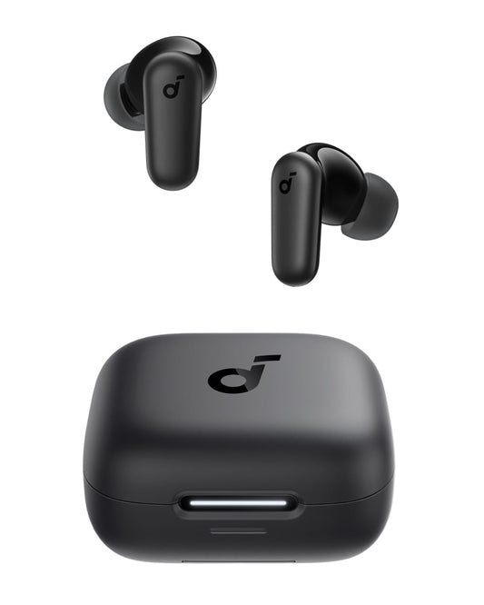 Soundcore P30i by Anker Noise Cancelling Earbuds, Strong and Smart Noise Cancelling, Powerful Bass, 45H Playtime, 2-in-1 Case and Phone Stand, IP54, Wireless Earbuds, Bluetooth 5.4 (Black)
