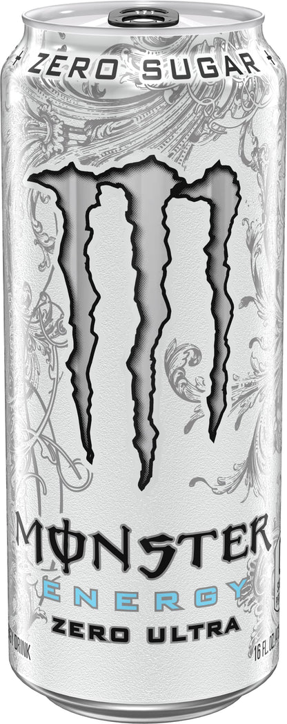 Monster Energy Zero Ultra, Sugar Free Energy Drink, 16 Ounce | Pack of 15