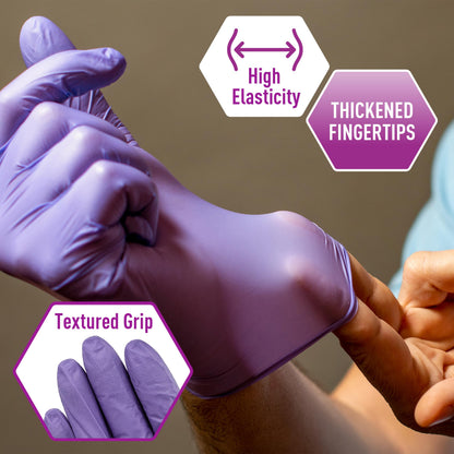 Powder-Free Nitrile Exam Gloves, Iris Blue, Medium, Box/100