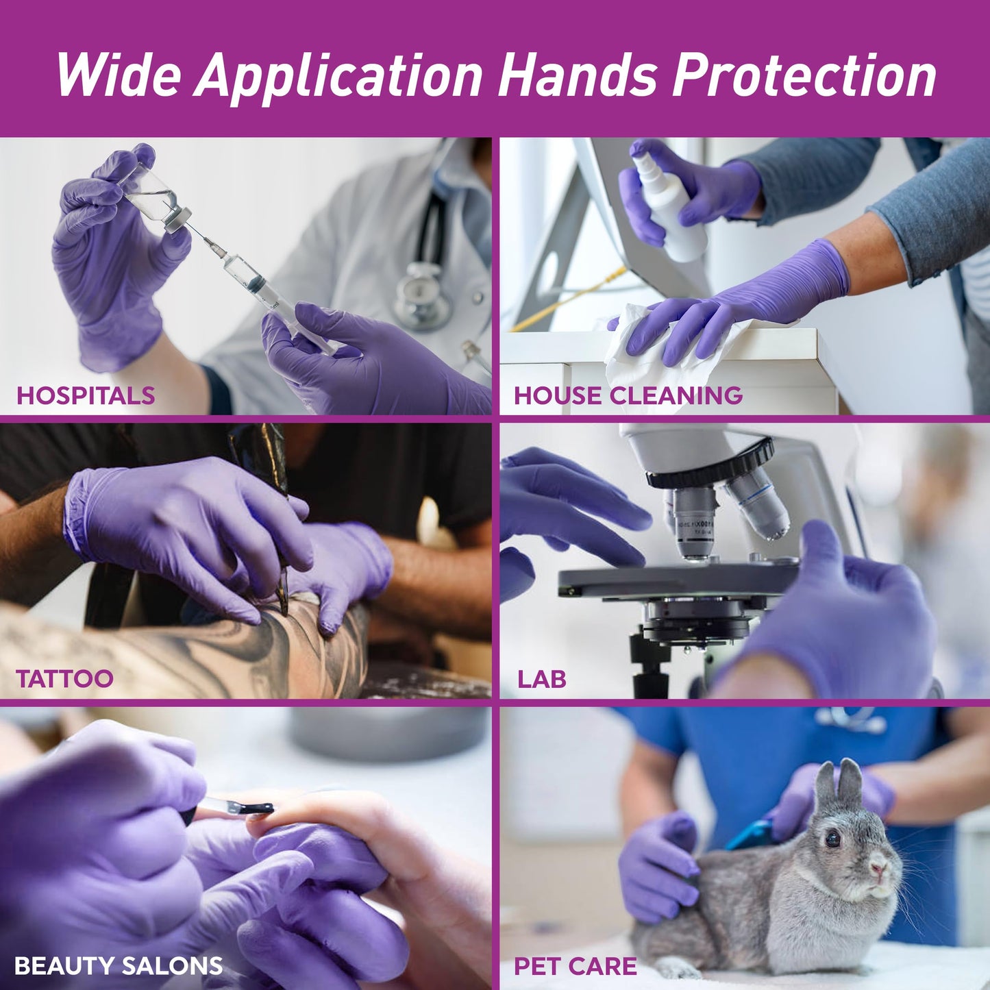 Powder-Free Nitrile Exam Gloves, Iris Blue, Medium, Box/100