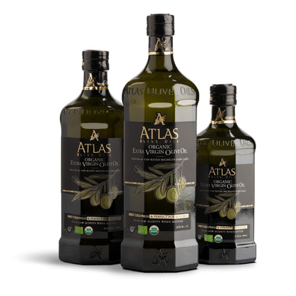 Atlas 1 LT Cold Press Extra Virgin Olive Oil with Polyphenol Rich from Morocco | Newly Harvested Unprocessed from One Single Family Farm | Moroccan Organic EVOO Trusted by Award-Winning Chefs